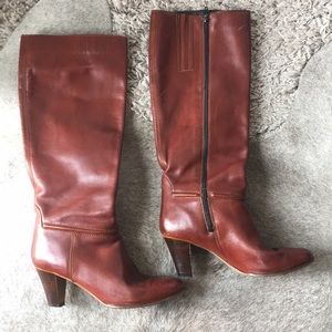 Vintage 100% leather ox blood boots fit like 6/6.5